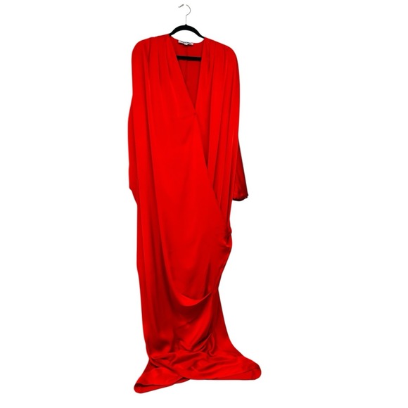 Andrea Iyamah Tibara Crafting Long Red Dress Size O/S  Lightweight Flowing Dress - Picture 2 of 12